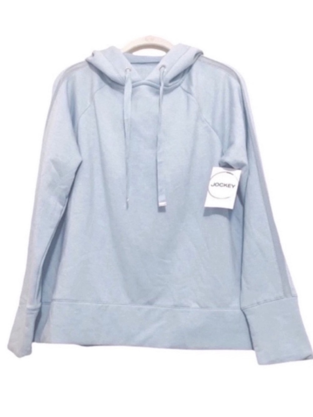 NEW Jockey Pullover Hoodie Light or Medium Weight Pale Blue Cloud Size L